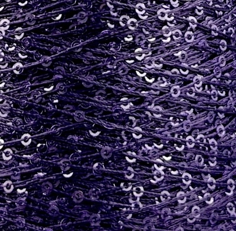 Torciatura di Domaso Art. Spangle Colours 4.5 – Garn mit Pailletten col. Aubergine 314